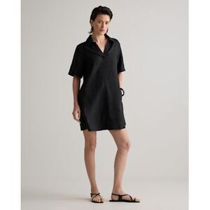 Quince 100% European Linen Popover Shirt Dress
